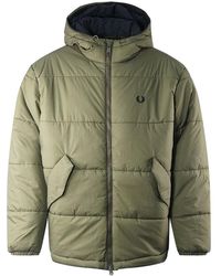 Fred Perry - Uniform Primaloft Isulated Hooded Jacket Nylon - Lyst