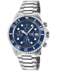 Gevril - Wall Street Swiss Automatic Chronograph Sellita Sw500 Dial Stainless Steel Watch - Lyst