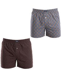 Abanderado - Pack Of 2 Essential Cotton Boxer Shorts With Elastic Waistband A0100 - Lyst