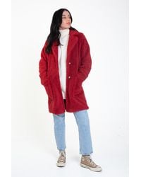 Gini London - Faux Fur Longline Teddy Overcoat - Lyst
