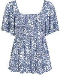 Mountain Warehouse - 'Hydra' Shirred Top Comfy Everyday Summer Ladies Tee Cotton - Lyst