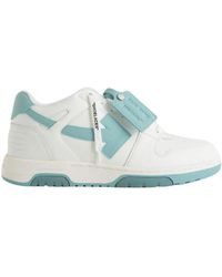Off-White c/o Virgil Abloh - Off- Out Of Office Low Top Celadon Leather Sneakers - Lyst