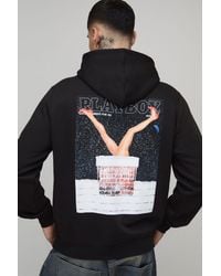 BoohooMAN - Tall Oversized Playboy Christmas License Printed Hoodie - Lyst