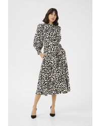 Kaffe - Jurk Regular Fit Animal - Lyst