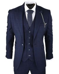 Infinity Leather - 3 Piece Check Tweed Retro Classic Suit - Lyst