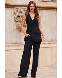 Sosandar - Sleeveless Tuxedo Blazer - Lyst
