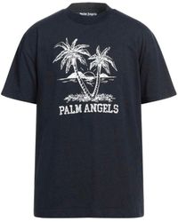 Palm Angels - Pmaa001s22jer014 1001 Schwarzes T-shirt - Lyst