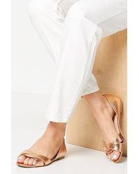 Faith - Maddie Open Toe Ballet Flats - Lyst