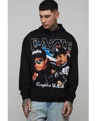 BoohooMAN - Tall Oversized Eazy-E License Printed Hoodie - Lyst