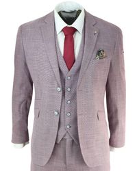 Infinity Leather - 3 Piece Blush Linen Summer Spring Classic Suit - Lyst