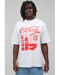 BoohooMAN - Tall Oversized Coca-Cola License Printed T-Shirt - Lyst