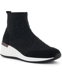 Dune - 's Dune Eris Diamante Sock Trainers In Black - Lyst