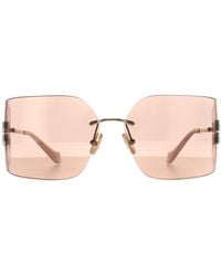 Miu Miu - Rimless Pale Mirror Mu54Ys Metal - Lyst