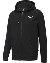 PUMA - Essentials Full-Zip Logo Hoodie - Lyst