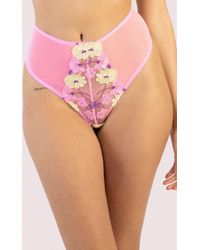 Playful Promises - Luna Pastel Embroidery High Waisted Thong - Lyst