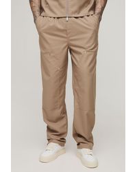 BoohooMAN - Tall Straight Leg Carpenter Detail Pants - Lyst