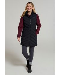 Mountain Warehouse - 'Anmore' Padded Long Gilet With Side Pockets Water Resistant Jacket - Lyst