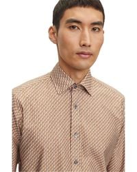 BOSS - Collared Neck Point Collar Long Sleeve Shirt - Lyst