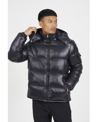 Brave Soul - Hooded Padded Puffer Jacket With Detachable Hood - Lyst