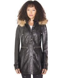 Infinity Leather - Hooded Parka Jacket-Putian - Lyst