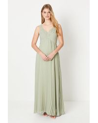 Debut London - By Coast Pleated Bodice Georgette Bridesmaids Dress - Lyst