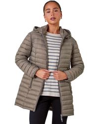 Roman - Petite Quilted Longline Puffer Coat - Lyst
