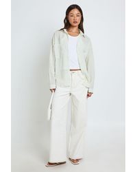Boohoo - Tall Loose Fitting Stripe Shirt - Lyst
