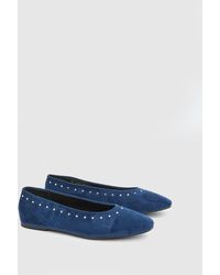 Good for the Sole - Alex Faux Suede Super Padded Flexi Studded Ballet Pumps - Lyst