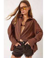 Bianco Lucci - Oversized Textured Shirt - Lyst