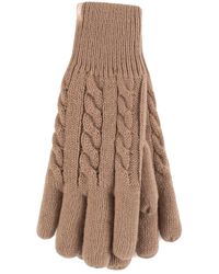 Heat Holders - Ladies Cable Knit 2.3 Tog Fleece Lined Thermal Winter Gloves - Lyst
