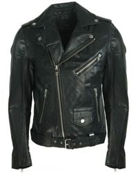 DIESEL - R-Lumenirok Leather Biker Jacket - Lyst