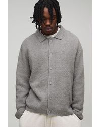 BoohooMAN - Tall Basic Boxy Brushed Knitted Shirt - Lyst