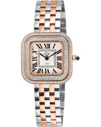 Gv2 - Bellagio Swiss Made Diamond Watch, - Dial, Two Toned Ss/Iprg Bracelet - Lyst