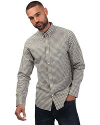 GANT - Regular Fit Gingham Poplin Overhemd In Groen - Lyst