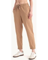 Hiccup - Mid Rise Elastic Waist Pocket Straight Leg Trousers - Lyst
