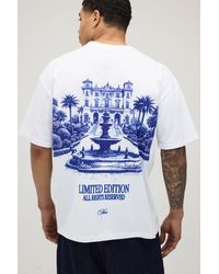 BoohooMAN - Oversized Large Scale Landscape Print T-Shirt Cotton - Lyst