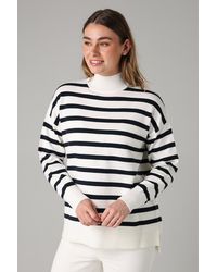 French Connection - Oversized High Neck Cosy Striped Long Sleeve Jumper - Lyst