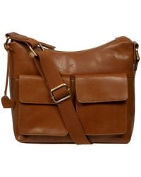 NiNa Amora - 'Sabrina' Dark Leather Shoulder Bag - Lyst