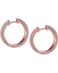 Orphelia - 'Pascaline' 925 Sterling Hoop Earrings - Lyst