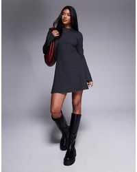 ASOS - Supersoft Long Sleeve Mini Swing Dress - Lyst