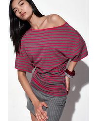 Busem - Gestreepte Bootnek Jersey Blouse - Lyst