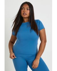 Boohoo - Plus Supersoft Peached Sculpt Top - Lyst