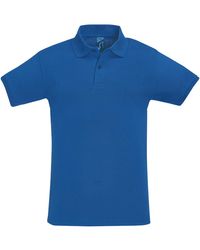 Sol's - Perfect Pique Short Sleeve Polo Shirt (Royal) Cotton - Lyst