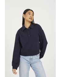 Brave Soul - Collared Button Down Sweatshirt - Lyst