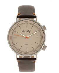 Simplify - The 3300 Leather-Band Watch - Lyst