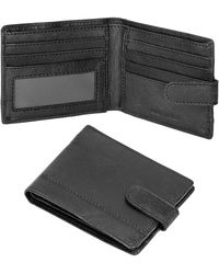 Woodland Leathers - Genuine Leather Rfid Wallet With 6 Card Slots, Id Window & Flap Closure - Lyst