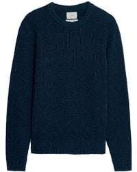 Secret Label - Lambswool Chunky Rib Knit Crew Neck Jumper - Lyst