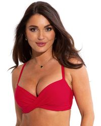 Pour Moi - Free Spirit Lightly Padded Underwired Twist Front Bikini Top - Lyst