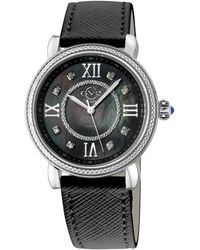 Gv2 - Marsala Diamond Swiss Quartz Genuine Saffiano Vegan Leather Watch - Lyst