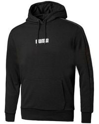 PUMA - Graphic Logo Long Sleeve Pullover Velvet Hoodie 844462 04 Cotton - Lyst